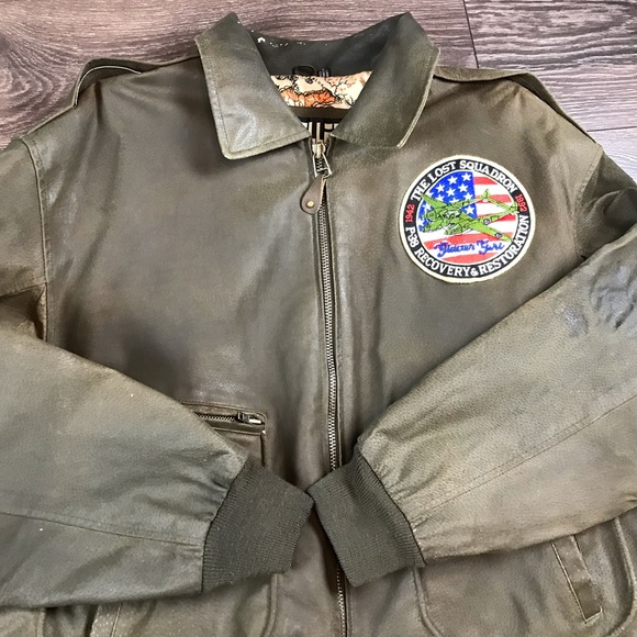 Excelled The Lost Squadron Men’s Vintage Leather Battle Coat Bomber War Jacket L - Picture 2 of 15